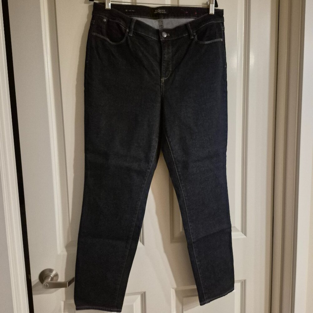 Talbots Flawless Five Pocket 14 Slim Ankle Jeans Dark Wash EUC